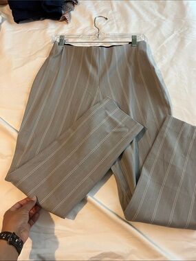 a new day Men's Taupe Pinstripe Dress Pants